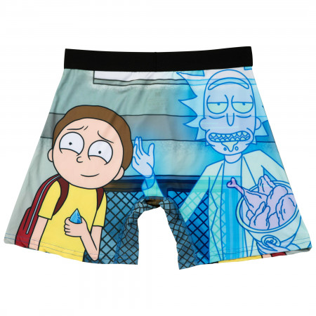 Rick And Morty Chicken Legs Boxer Briefs in Novelty Packaging